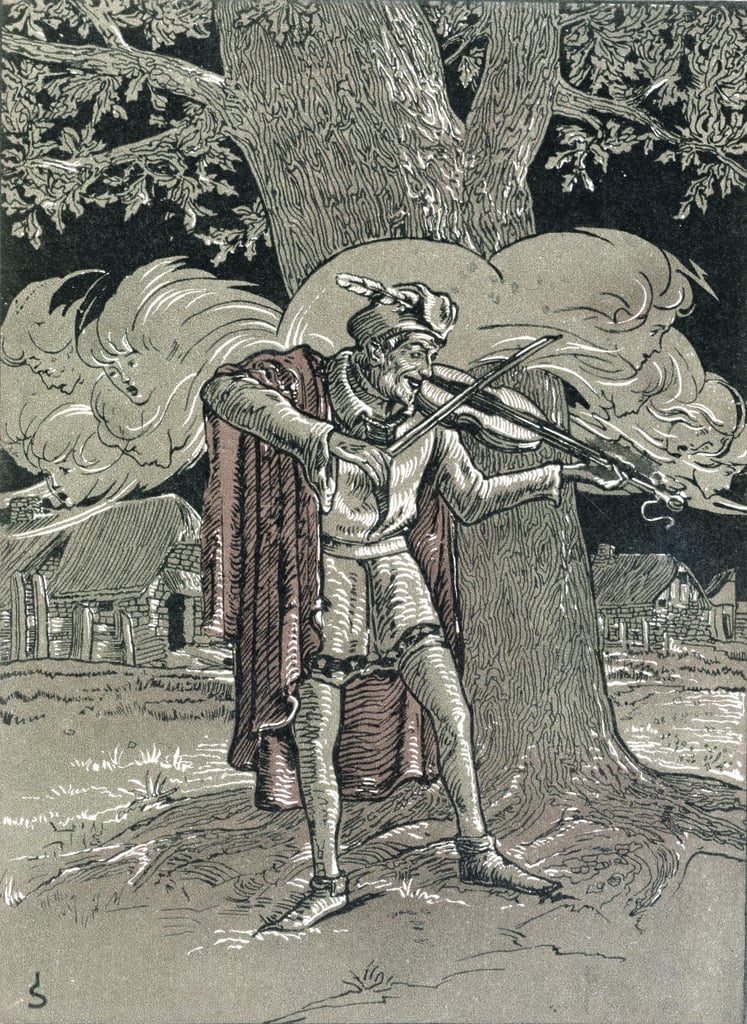 El violín del diablo, ilustración de las &Leyendas de Alsacia& de